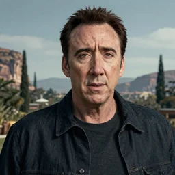 a portrait of a Nicolas Cage in a scenic environment by Artgerm, detailed,