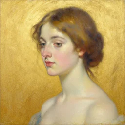 serene woman, masterpiece by famous contemporary arist, oil painting , gold leaf , bright, full of light, dots halftone pattern