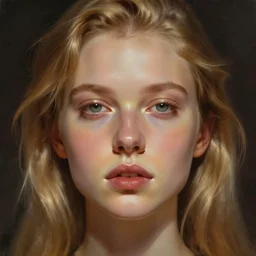 girl in blonde hair, closeup face portrait. digital painting, by valerian city of a thousand planets, by ruan jin #, by mandy jurgens #, by artgerm #, william - adolphe bouguerea #