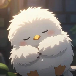 a cute anime bird sleepng mofumofu, fluffy Full of Light, Animated Film, Cinematography, Atmosphere, Highly Detailed Heavenly Dramatic Lighting, Highly Realistic Cinematic Lighting, Volumetric Lighting, Photography, Anime Style, Cinema, Epic High Dynamic Lighting, HDR