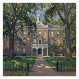an impressionist painting of calhoun square