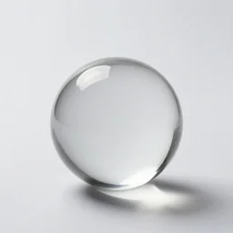 minimalist crystal ball, photorealistic, isolated on a pure white background, centered, entire object in frame, sharp focus, soft studio lighting