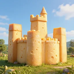 Castle made of cheese