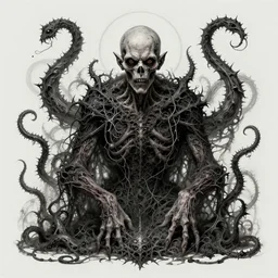 centered horrifying detailed portrait of a insane, crazed, mad old bald zombie, eldritch abomination, dunwitch horror, ornate tentacles growing around, ornamentation, thorns, vines, tentacles, elegant, beautifully soft lit, full frame, 8 k by wayne barlowe, peter mohrbacher, kelly mckernan, h r giger