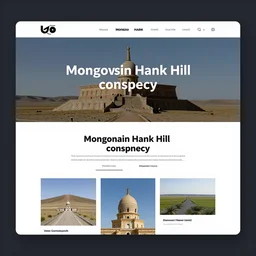 GUI for a website outlining the Mongolian Hank Hill conspiracy, web design, by Hannah Hoch, Mike Judge, B Sharav, Egon Schiele