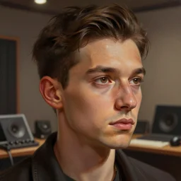 kevin parkertame impala in music studio, close - up portrait, powerfull, intricate, elegant, volumetric lighting, scenery, digital painting, highly detailed, artstation, sharp focus, illustration, concept art, ruan jia, steve mccurry