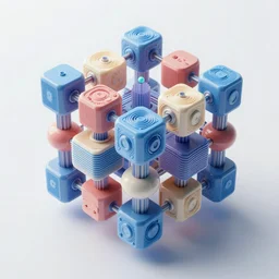 high quality digital art depicting the multi-dimensional latent space in artificial intelligence