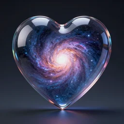 the universe contained in a heart shaped glass hd 8 k