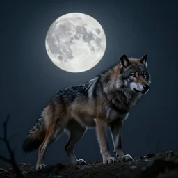 martin short under a full moon transforming into a werewolf cinematic dramatic lighting award winning scene