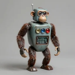 (((((1950s robot chimp . muted colors.))))) by Jean-Baptiste Monge !!!!!!!!!!!!!!!!!!!!!!!!!!!!!!