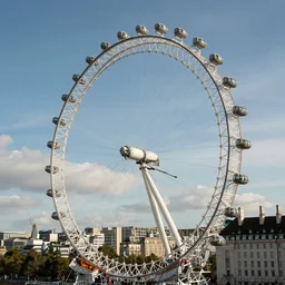 Looking down at London from the top of the London Eye