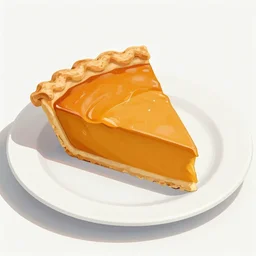 pumpkin pie slice on a plate