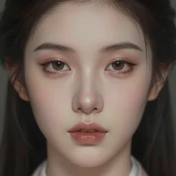 a portrait of a beautiful woman, symmetrical facial features, realistic skin, photo realism, close up, muted palette, hyper detailed, ultra realistic, digital painting, hq, ethereal, fantasy art, uniquely beautiful,