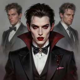 portrait of riley keough as a vampire in bloody business suit, blood red eyes, fantasy, intricate, elegant, highly detailed, digital painting, art by aenaluck and roberto ferri and greg rutkowski, epic fantasy, movie poster