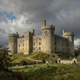 medieval castle, by howard hodgkin