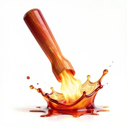 torch throw onto oil splash art graphic design color splash high contrasting art, fantasy, highly detailed, art by greg rutkowski