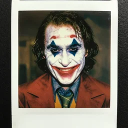 jim carrey as the joker from the dark knight by lee jeffries, creepy smile, polaroid, 3 3 mm, professional color, graded