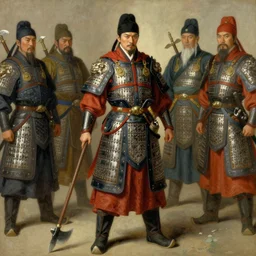 full character of a ancient chinese general in chinese armour hold a axe, character design, painting by gaston bussiere, katsuya terada, nc wyeth, greg rutkowski, craig mullins, vermeer, frank frazetta, mucha, trending on artstation, jeffery catherine jones