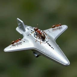 “realistic ants building a starship”