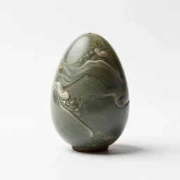 jade gyro, photorealistic, isolated on a pure white background, centered, entire object in frame, sharp focus, soft studio lighting