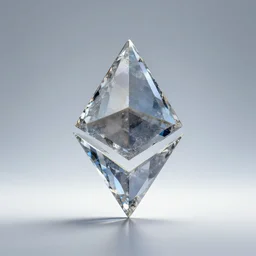 ethereum logo as crystal