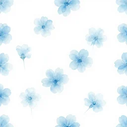 minimalistic wallpaper of light blue flowers with white background, matte painting