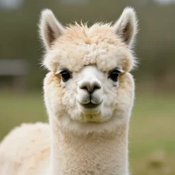 beautiful art of a fluffy alpaca looking at viewer, trending on ArtStation