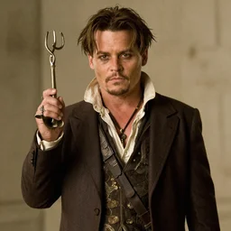 film still of Johnny Depp as Cole Thorton in El Dorado, 4k