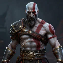 a award winning portrait commission of kratos, cool, dramatic, cinematic, digital art, octane render, professional lighting, deviantart, artstation, art by greg rutkowski, 2 0 2 1, hyperdetailed, photorealistic