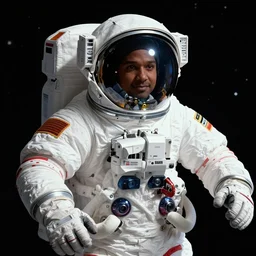 photo of a space traveler in the style of Lee Jeffries, award-winning, detailed, 82 mm sigma art