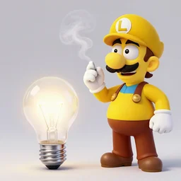 waluigi smoking crack out of a light bulb with danny devito, but danny devito is a simpsons character, concept art, 4 k,