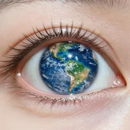 planet earth is stuck in my eye and i can't get it out