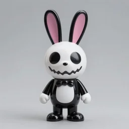 plastic toy from the 1 9 6 0 s of a bunny in the style of the nightmare before christmas