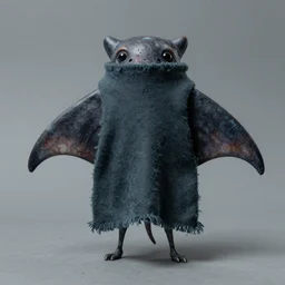 design for a stop motion character with a manta ray head and arms attached by the back like a large blanket, alien, mutant, peaceful, art by tim shafer from his work on psychonauts by double fine, in collaboration with tim burton