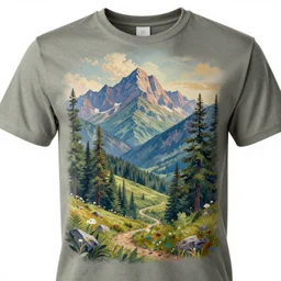 Breathtaking nature inspired digital art tshirt trending on redbubble, masterpiece, closeup detailed thumbnail of design