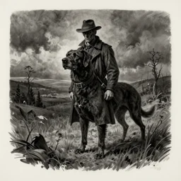 asset sheet, material study ( caricature ) dog catcher by mark ryden dark foreboding