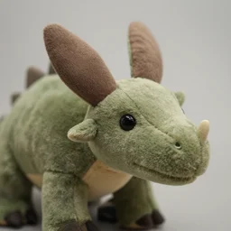 an adorable plush toy ankylosaurus, close up photo, Leica