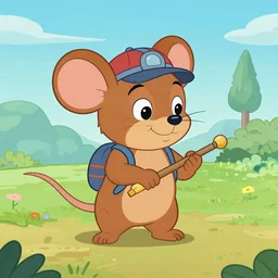 Mouse inventor, mechanic and aviator on the Rescue Team from the Chip 'n Dale cartoon