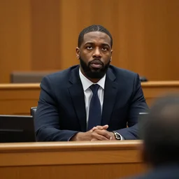 Aubrey Drake Graham in a trial in court, dslr photograph