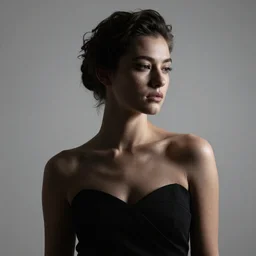a portrait of an elegant lady, chiaroscuro