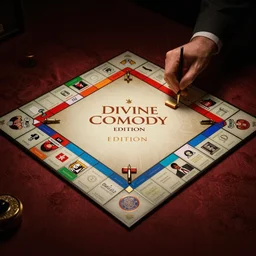 the box art for monopoly : divine comedy edition