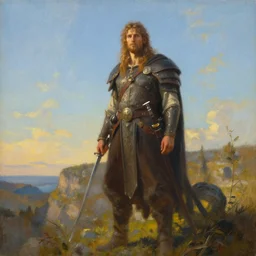 viktor coy, fantasy, painting, ultra realistic!!!, clear weather, golden hour, sharp focus