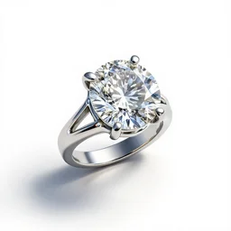 rustic diamond ring, clean 3d render, octane render, isolated on a pure white background, centered, entire object in frame, sharp focus, soft studio lighting