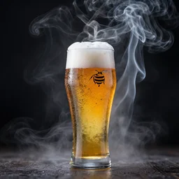 colored lager beer made out of smoke by beeple