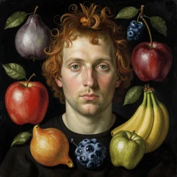 Giuseppe Arcimboldo's fruit and vegetable portrait of Barry Chuckle