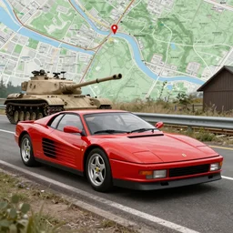 a testarossa shoot by a tank in battlefield 4 on golmud railway map
