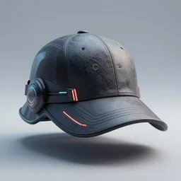 a hat from the future, cyber punk, product photography, highly detailed, epic lighting, hyper photorealism, trending on artstation 8 k
