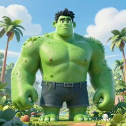 Green man giant, nature, moana, pixar, 8k