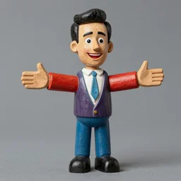 !!! john oliver!!! is a ventriloquist dummy, wood - carving, colorful,