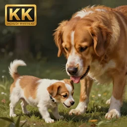 a digital painting of a small dog eating a large dog, hyperealism, award winning, stunning, trending on art station, highly detailed, cinematic lighting, 8 k, hd